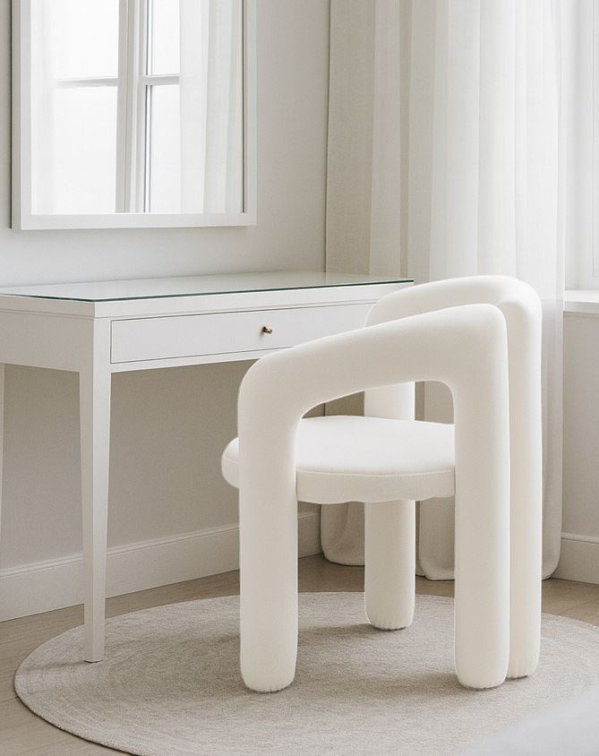 כסא בד מעוצב דגם Milano צבע שמנת במכירה מוקדמת 21 ימי עסקים