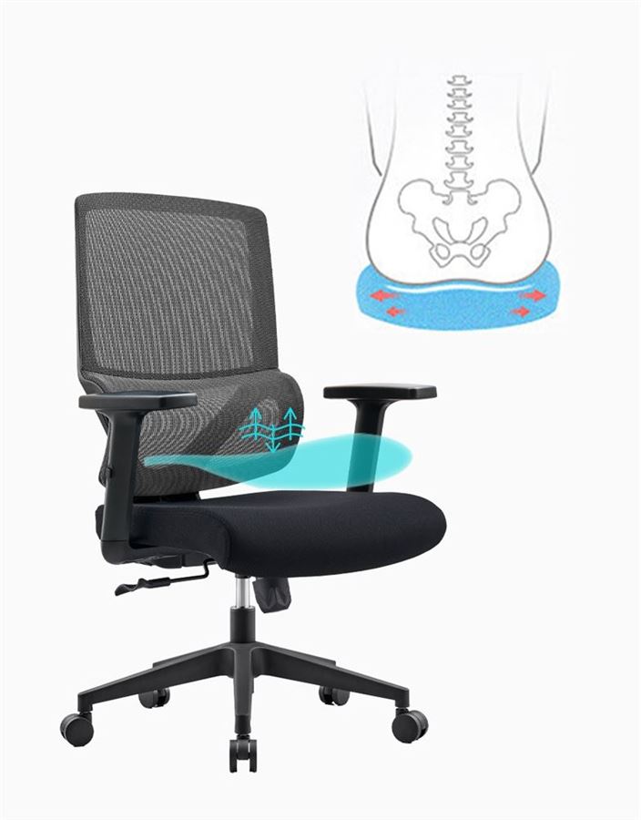 כסא מנהלים עם כרית תמיכה וידיות מתכווננות דגם XP-9 מתצוגה ועודפים