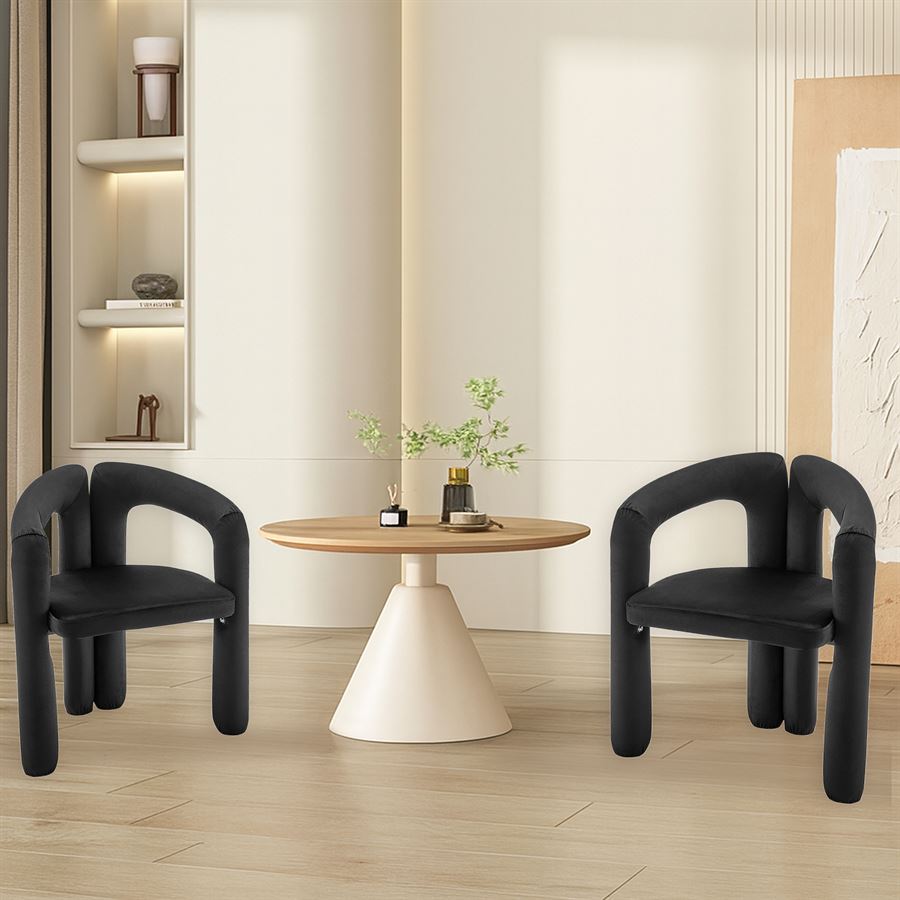 כסא בד מעוצב דגם Milano צבע שחור במכירה מוקדמת 21 ימי עסקים