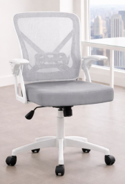 כסא מנהלים עם ידיות מתכווננות דגם XP-36 צבע לבן בשילוב אפור במכירה מוקדמת 14 ימי עסקים Americanstyle
