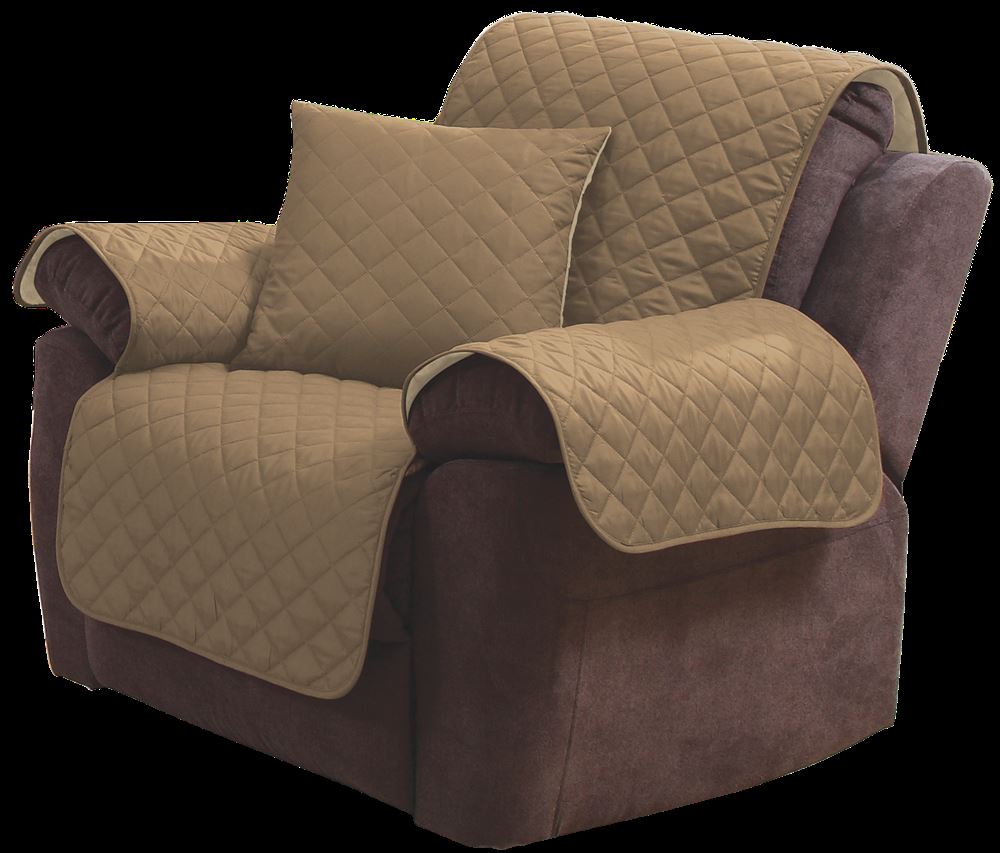 כיסוי כורסה דו צדדי חום בז' מעודפים ***ללא אריזה מקורית