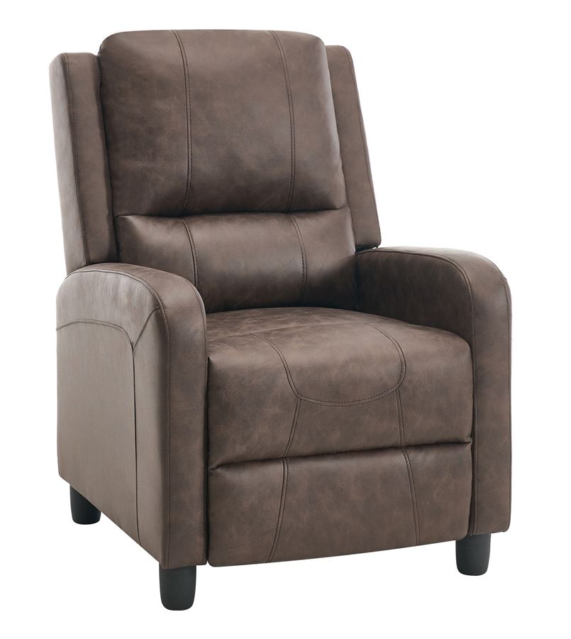 כורסת טלוויזיה עם ריקליינר דגם Hamilton צבע חום כהה מתצוגה ועודפים