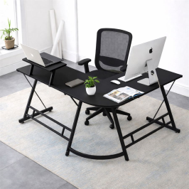 עמדת מחשב פינתית רחבה דגם DYNAMIC צבע שחור מתצוגה ועודפים Americanstyle