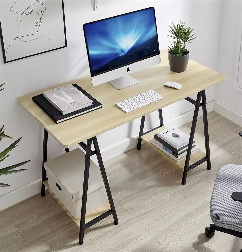 עמדת עבודה יוקרתית עם מדפים ברוחב 120 ס