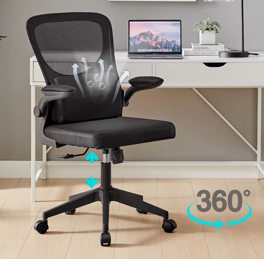 כסא מנהלים יוקרתי עם ידיות מתכוננות וכרית תמיכה לגב דגם TPX-20 צבע שחור ***ללא אריזה מקורית