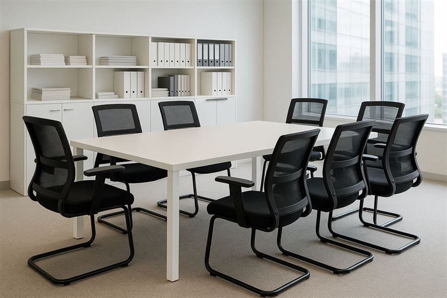 סט 10 כסאות למוקד/חדרי ישיבות עם ידיות מתכווננות דגם XP-18 מתצוגה ועודפים