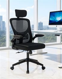 כסא מנהלים עם ידיות מתכווננות ומשענת ראש דגם XP-32 צבע שחור מתצוגה ועודפים Americanstyle