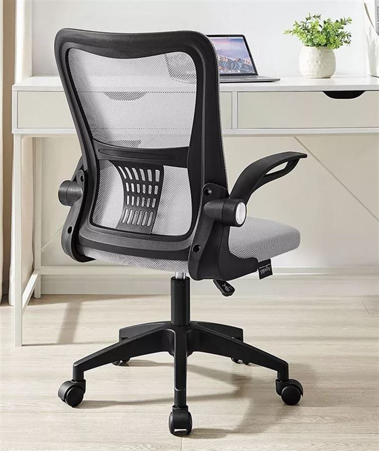 כסא מחשב יוקרתי עם ידיות מתכווננות דגם XP-12 צבע שחור אפור מתצוגה ועודפים