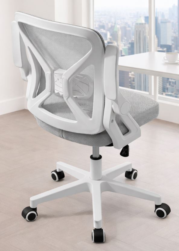 כסא מנהלים עם ידיות מתכווננות דגם XP-36 צבע לבן בשילוב אפור במכירה מוקדמת 14 ימי עסקים