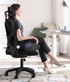 כיסא מנהלים יוקרתי דגם HI-TECH עם ידיות מתכווננות ומשענת ראש מתצוגה ועודפים Americanstyle