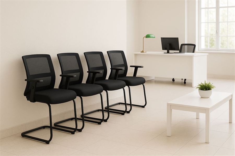 סט 10 כסאות למוקד/חדרי ישיבות עם ידיות מתכווננות דגם XP-18 מתצוגה ועודפים