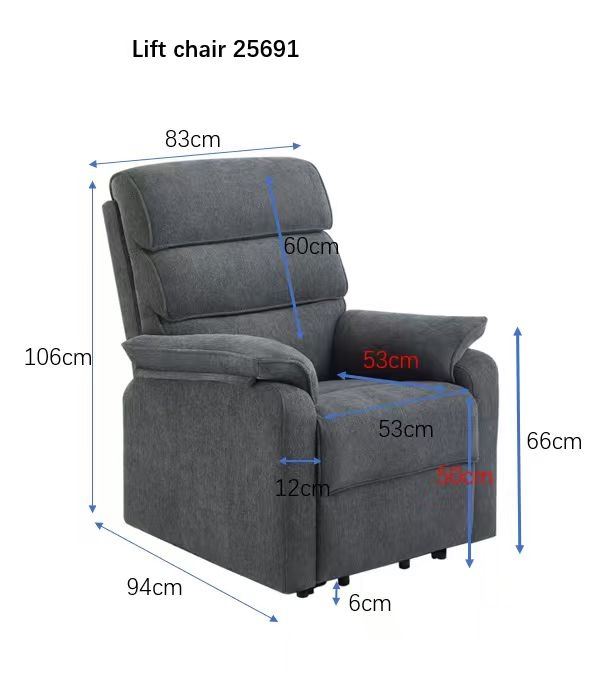 כורסת קימה חשמלית COMFY EASY LIFT צבע אפור כהה במכירה מוקדמת 14 ימי עסקים