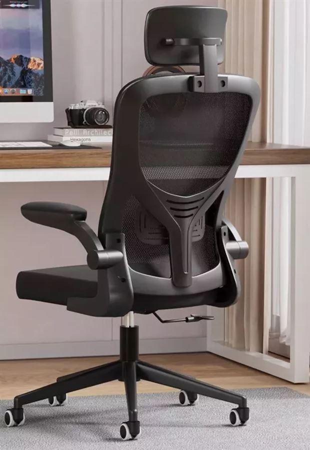 כסא מחשב ארגונומי דגם XP-3 עם גב גבוה ומשענת ראש צבע שחור ***מורכב לאיסוף עצמי בלבד