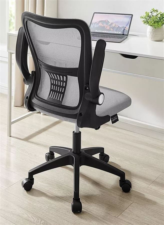 כסא מחשב יוקרתי עם ידיות מתכווננות דגם XP-12 צבע שחור אפור מתצוגה ועודפים