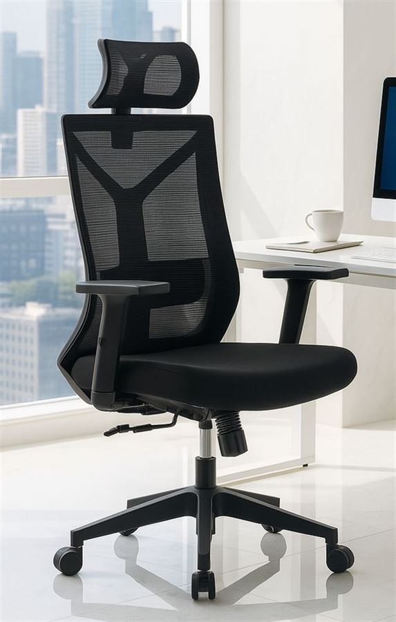 כסא מנהלים עם ידיות מתכווננות ומשענת ראש דגם XP-7 מתצוגה ועודפים