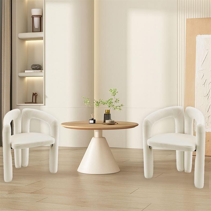 כסא בד מעוצב דגם Milano צבע שמנת במכירה מוקדמת 21 ימי עסקים