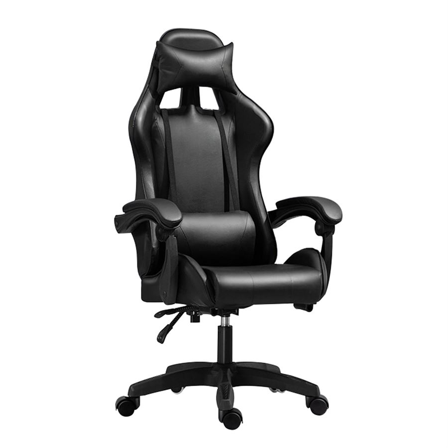 כסא גיימינג איכותי דגם PRO4 עם גב גבוה בצבע שחור מתצוגה ועודפים