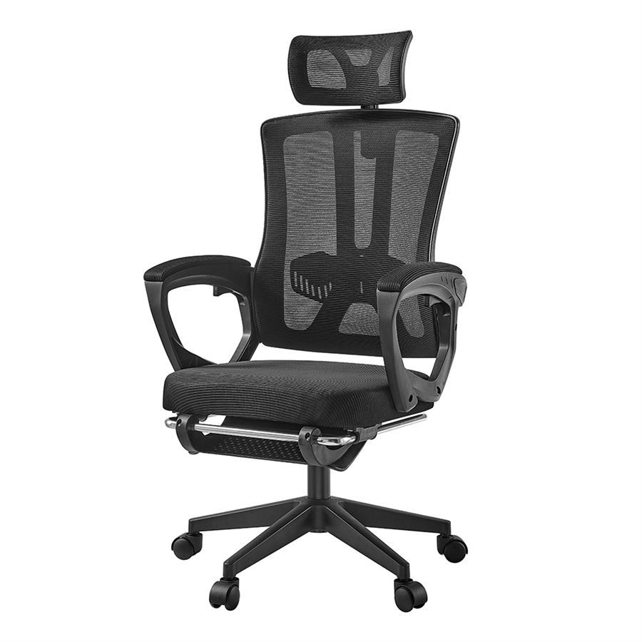 כסא מנהלים יוקרתי עם הדום נשלף דגם XP-50 צבע שחור במכירה מוקדמת 21 ימי עסקים