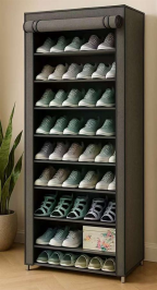 ארונית נעליים 9 קומות עם כיסוי בד במכירה מוקדמת 21 ימי עסקים Americanstyle