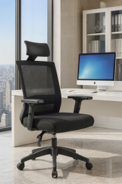 כסא מנהלים רחב עם ידיות מתכווננות ומשענת ראש דגם XP-17 מתצוגה ועודפים Americanstyle