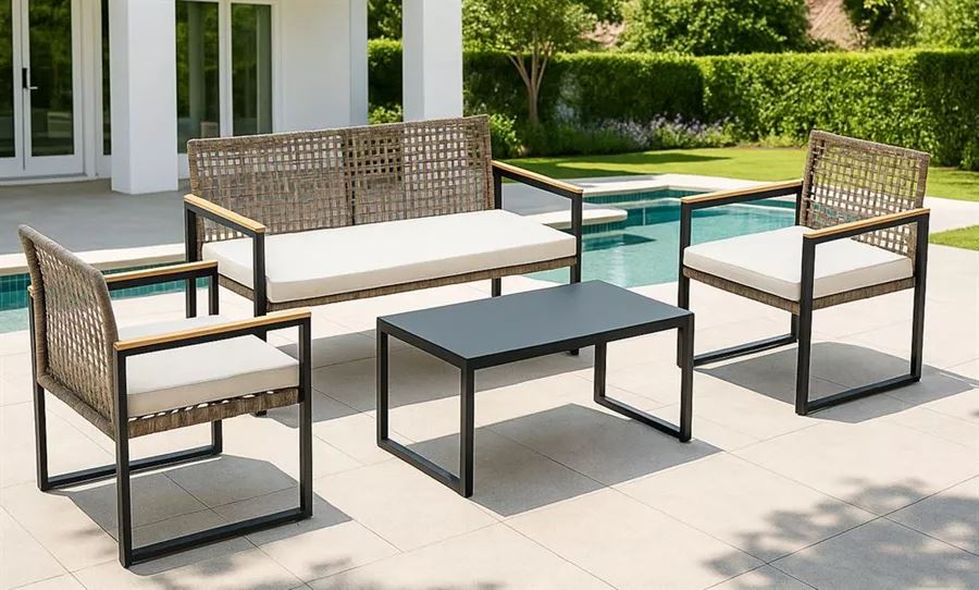 סט ריהוט גינה יוקרתי דגם Santa Monica צבע חום