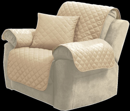 כיסוי כורסה דו צדדי חום בז' מעודפים ***ללא אריזה מקורית Americanstyle