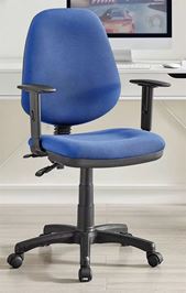 כסא מזכירה וסטודנט עם ידיות מתכווננות דגם Promax10 צבע כחול מתצוגה ועודפים Americanstyle