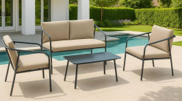 מערכת ישיבה יוקרתית לגינה דגם Emmelia Americanstyle