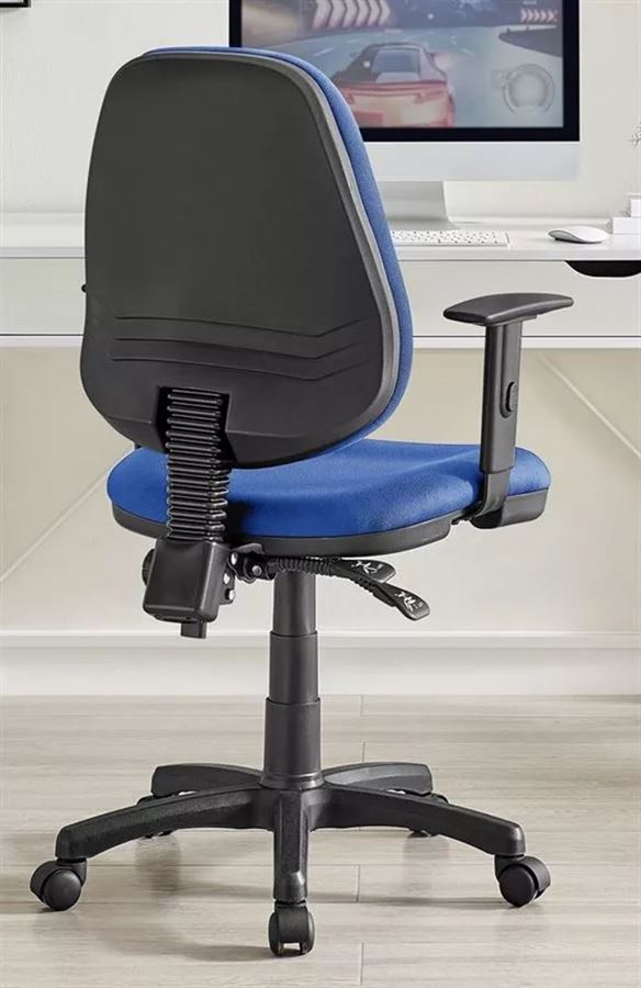 כסא מזכירה וסטודנט עם ידיות מתכווננות דגם Promax10 צבע כחול מתצוגה ועודפים