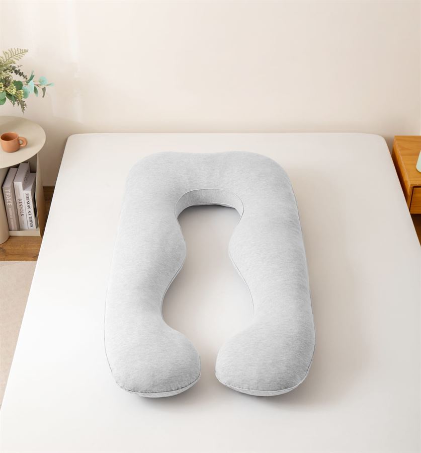 כרית הריון ויסקו מפנקת מבית B.k.import צבע אפור בהיר