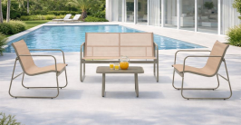 מערכת ישיבה ארבעה חלקים דגם TOLOZ צבע בז' במכירה מוקדמת 45 ימי עסקים Americanstyle