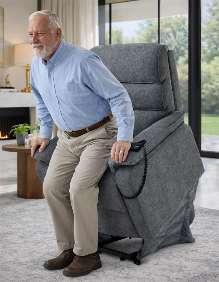 כורסת קימה חשמלית COMFY EASY LIFT צבע אפור כהה במכירה מוקדמת 14 ימי עסקים