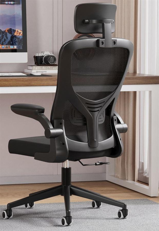 כסא מנהלים ארגונומי דגם XP-3 עם גב גבוה ומשענת ראש צבע שחור מתצוגה ועודפים