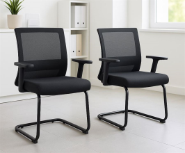 סט 2 כסאות המתנה/חדר ישיבות עם ידיות מתכווננות דגם XP-18 מתצוגה ועודפים Americanstyle