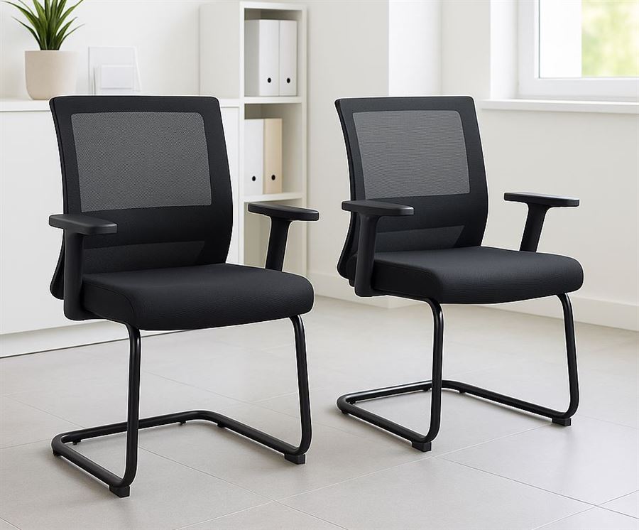 סט 2 כסאות המתנה/חדר ישיבות עם ידיות מתכווננות דגם XP-18 מתצוגה ועודפים