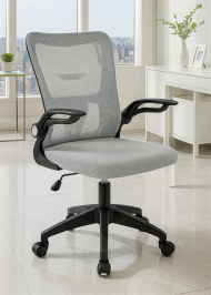 כסא מחשב יוקרתי עם ידיות מתכווננות דגם XP-12 צבע שחור אפור מתצוגה ועודפים Americanstyle