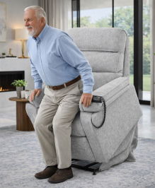 כורסת קימה חשמלית COMFY EASY LIFT צבע אפור בהיר במכירה מוקדמת 14 ימי עסקים Americanstyle