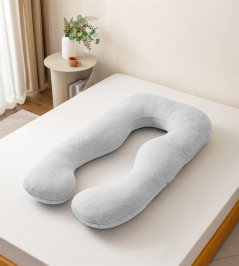 כרית הריון ויסקו מפנקת מבית B.k.import צבע אפור בהיר Americanstyle