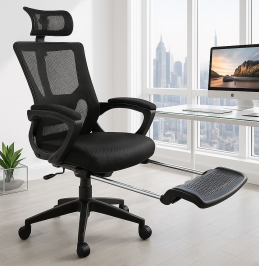 כסא מנהלים יוקרתי עם הדום נשלף דגם XP-50 צבע שחור במכירה מוקדמת 21 ימי עסקים Americanstyle