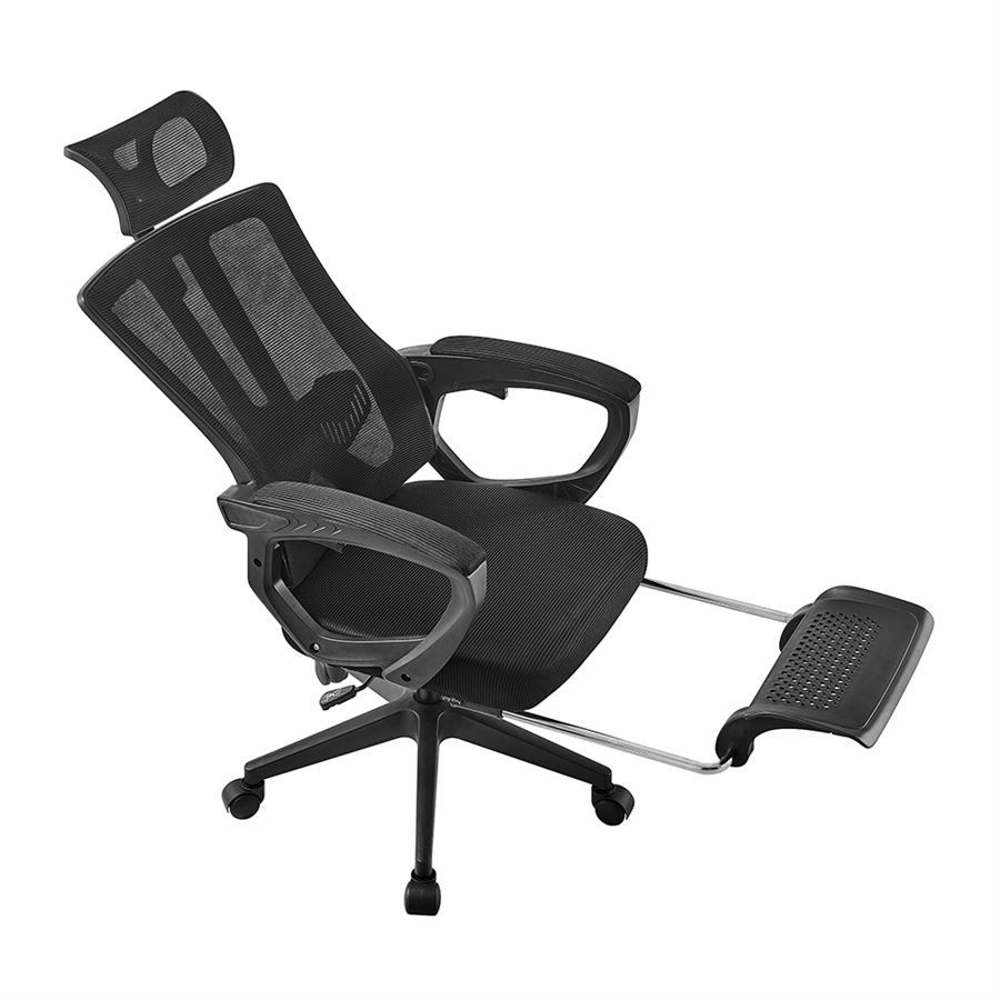 כסא מנהלים יוקרתי עם הדום נשלף דגם XP-50 צבע שחור במכירה מוקדמת 21 ימי עסקים