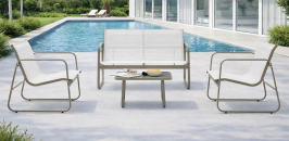 מערכת ישיבה ארבעה חלקים דגם TOLOZ צבע לבן במכירה מוקדמת 45 ימי עסקים Americanstyle