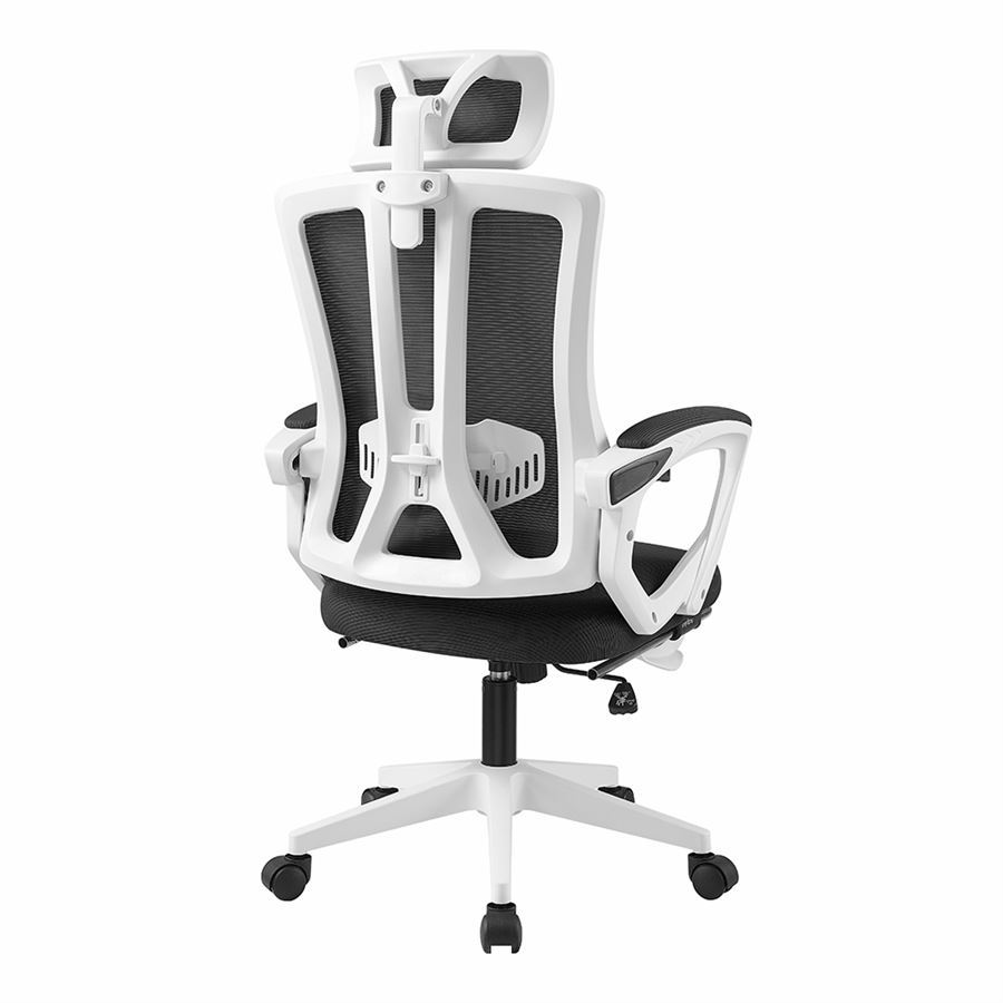 כסא מנהלים יוקרתי עם הדום נשלף דגם XP-50 צבע לבן שחור במכירה מוקדמת 21 ימי עסקים