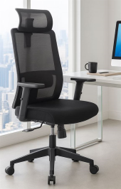 כסא מנהלים גבוה עם ידיות מתכווננות דגם XP-5 מתצוגה ועודפים Americanstyle